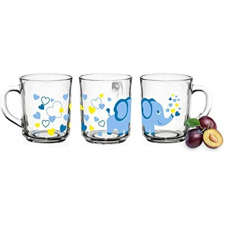 Sendez 6 Tier-Motiv Becher Tassen 230ml Teegläser Kindergläser Trinkgläser Saftgläser – Bild 2