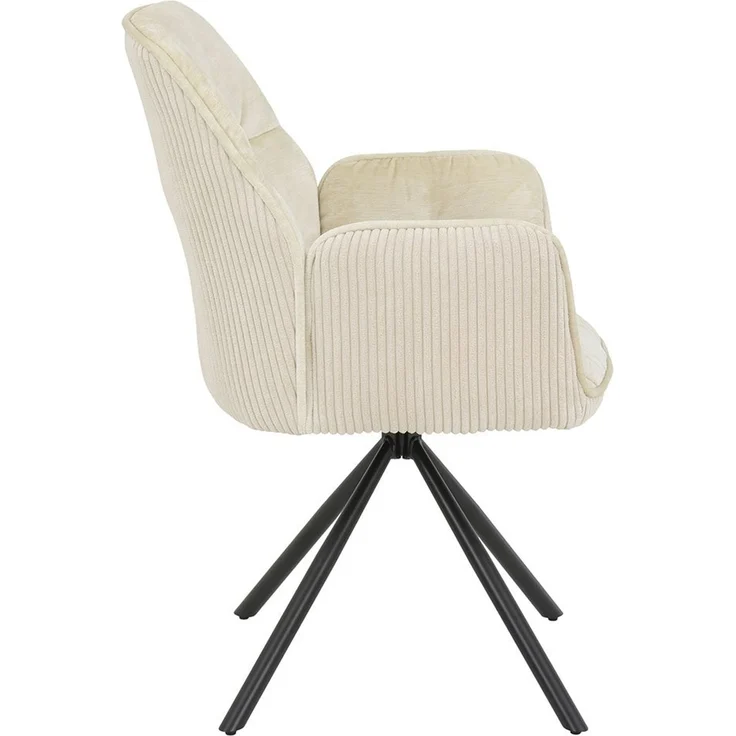 Armlehnenstuhl Aalen / Amira S, Stoff, Beige, 56 x 89 x 61 cm – Bild 3