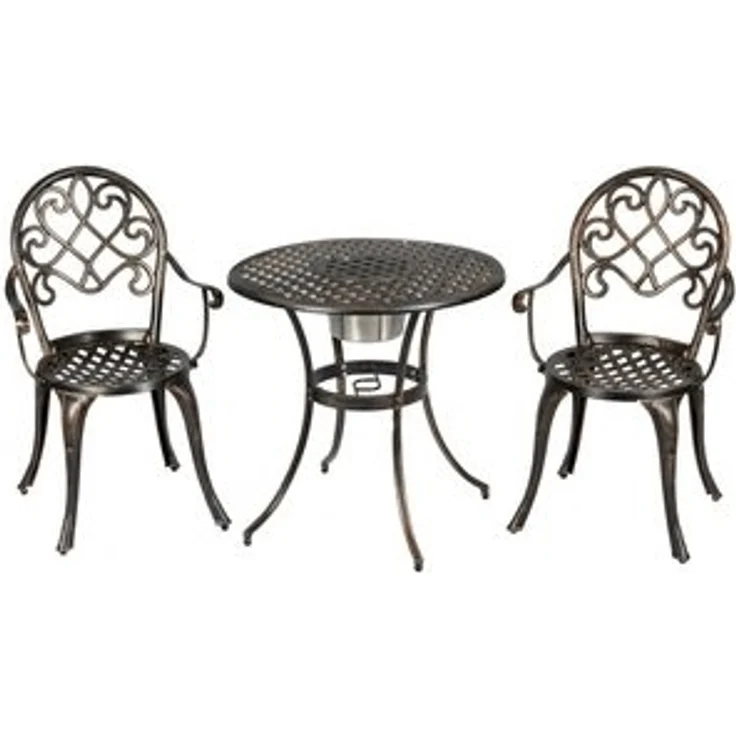 COSTWAY Balkonset, (3-tlg), Bistro-Set mit abnehmbarem Eiskübel – Bild 6
