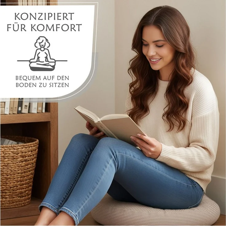 Amazinggirl Stuhlkissen Sitzkissen rund 40 cm Kissen Sitzpolster Sitzauflage Polster für Stuhl – Bild 4