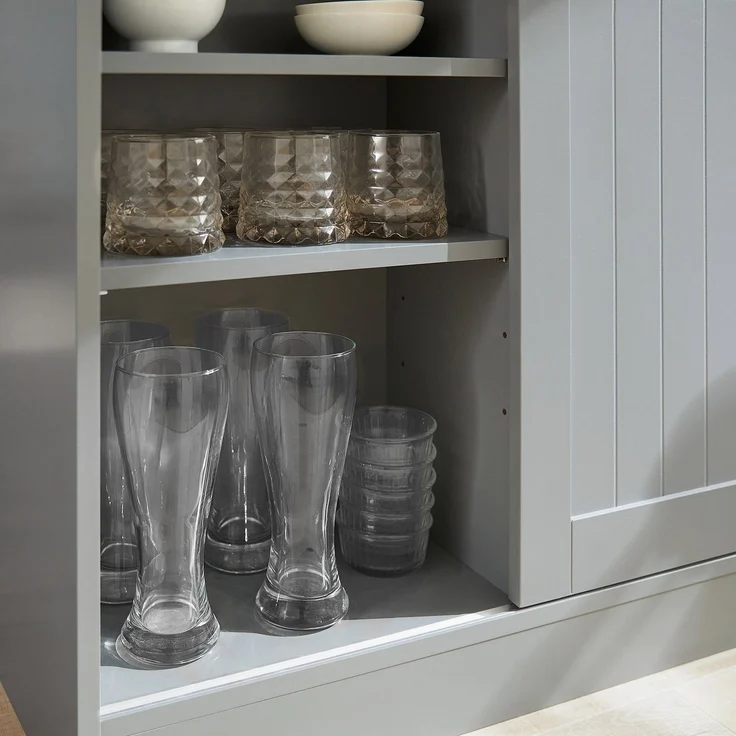SoBuy FSB36-HG Kücheninsel, MDF, Melamin, Grau, 110 x 97 x 64 cm – Bild 4