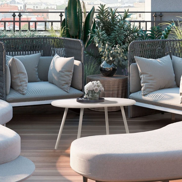 CLP Couchtisch Velva wetterfest und UV-beständig,hellgrau – Bild 3