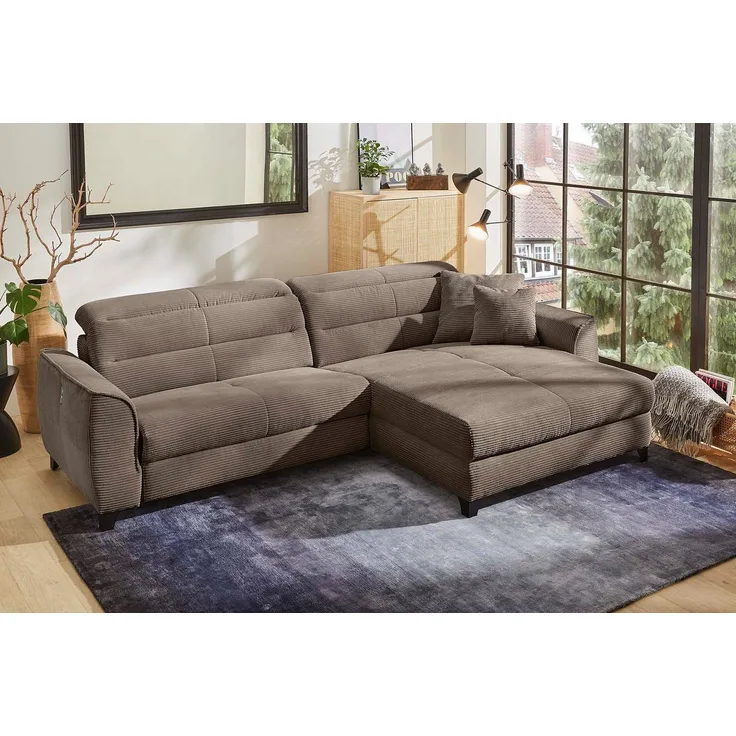 Jockenhöfer Gruppe Ecksofa Double One L-Form, mit 2x 120cm breiten, elektromotorischen Relaxfunktionen