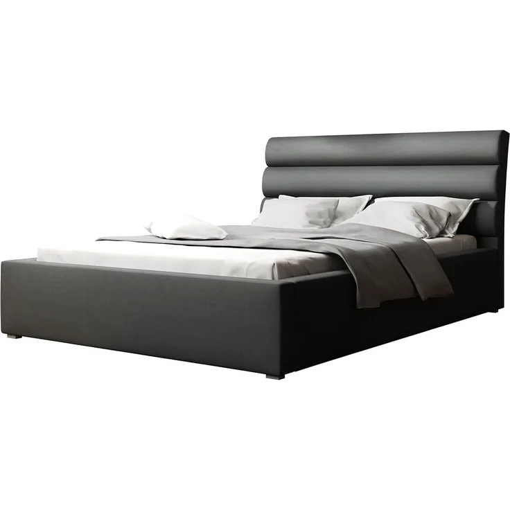 Polsterbett Moon mit Metallbettkasten (Dunkelgrau, Größe: 120x200 cm)