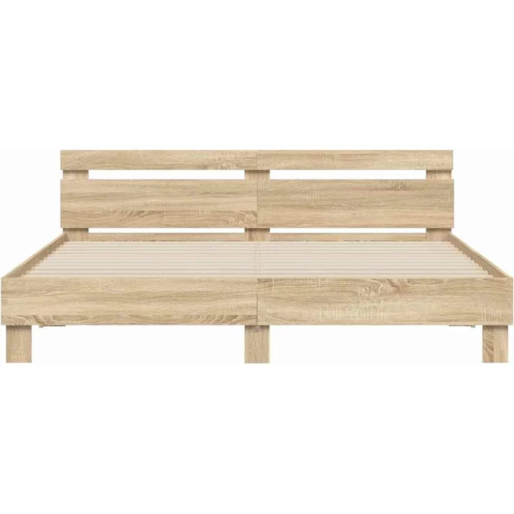 vidaXL Bettrahmen mit Kopfteil Sonoma 193 x 203 cm Holzwerkstoff 3402850 – Bild 7