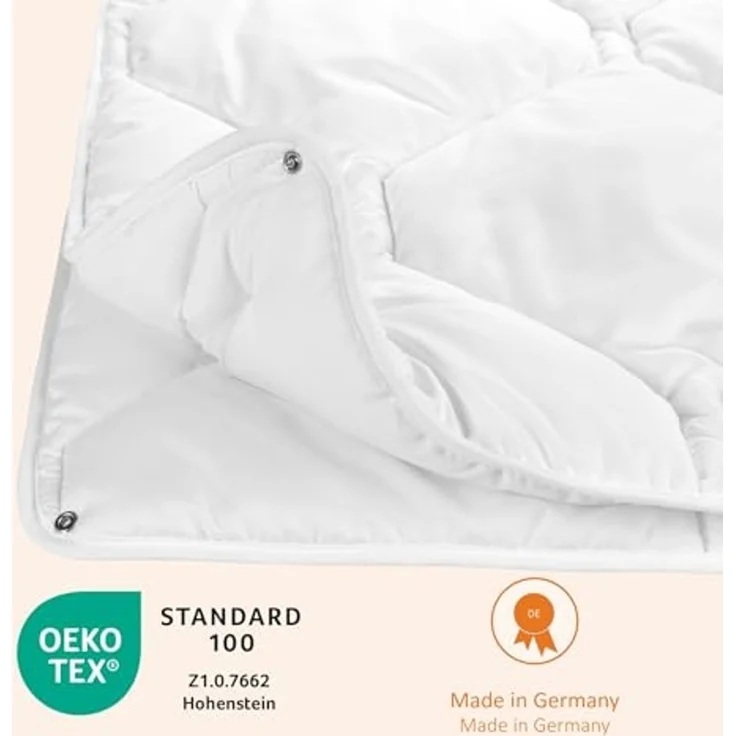 sleepling Baumwollbettdecke Komfort 300, Bezug: 100 % Baumwolle, in 135x200 cm, 155x220 cm und Weitere, Allergiker geeignet, Made in EU – Bild 3