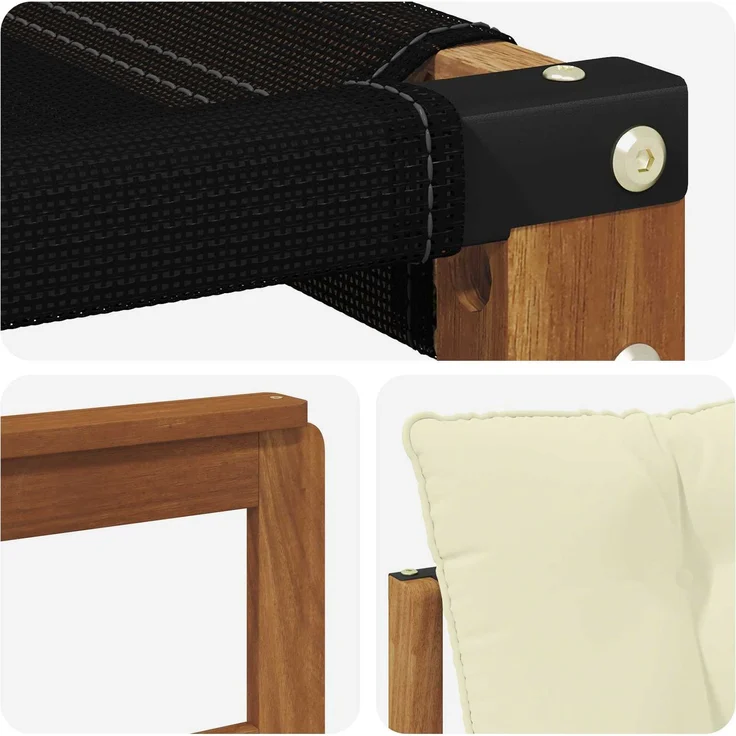 vidaXL Outdoor-Sofagarnitur 6 stk. 6-Sitzer Natur und Creme 3369785 – Bild 7