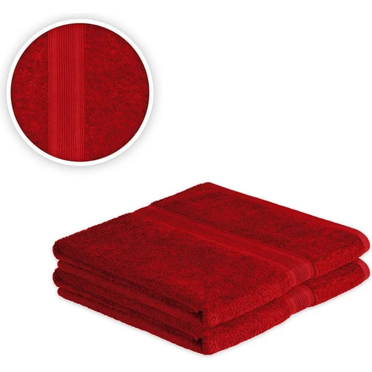 4 x Saunatuch 500 g/m² 80 x 200 cm Rot – Bild 2