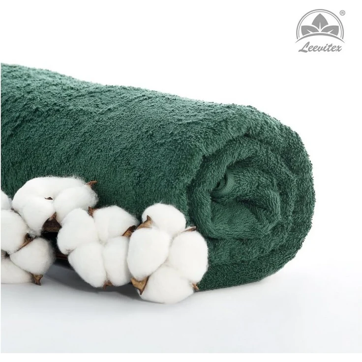 leevitex® Saunatuch, 80x200 cm, 100% Baumwolle, saugstark und fusselfrei, Frottee (1-St), OEKO-TEX® STANDARD 100 zertifiziert, gestreifte Bordüre – Bild 4