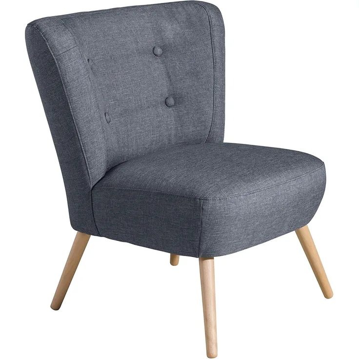 Sessel Kassi Bezug Flachgewebe Buche natur / denim 22349