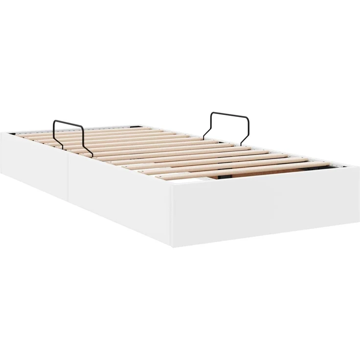 vidaXL Ottoman Bettgestell Reinweiß 90 x 190 cm Kunstleder 3442751 – Bild 5