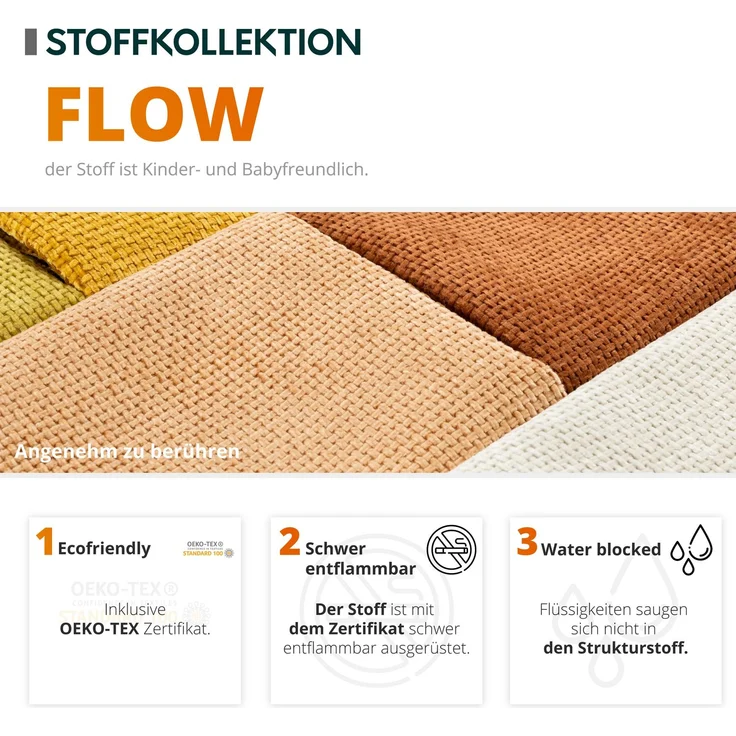 Ecksofa Boston LCP mit 2 Bettkästen und Schlaffunktion (Farbe: Flow 06, Seite: Rechts 1P(65)+2R+LCP) – Bild 7