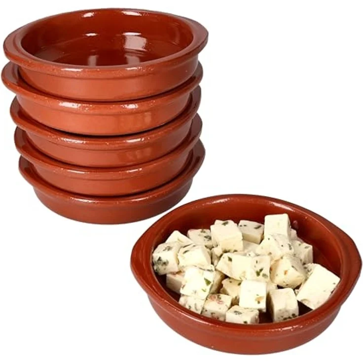 MamboCat Tapas-Schale 6er Set Cazuela Bernd S Ø 12cm Tonschalen mit Griffen, Ton – Bild 4
