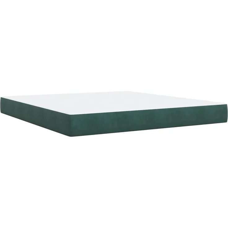 vidaXL Boxspringbett mit Matratze Dunkelgrün 180x200 cm Samt 3287809 – Bild 7