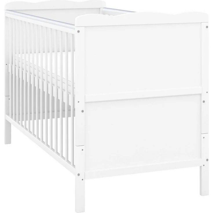 Baby-Delux Babybett Max, Kinderbett 60x120 cm weiß höhenverstellbar mit Beißschienen Matratze – Bild 4