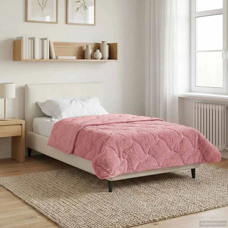 vidaXL Winterbettdecke 155 x 200 cm Winter Rosa Atmungsaktiv 42026339 – Bild 1