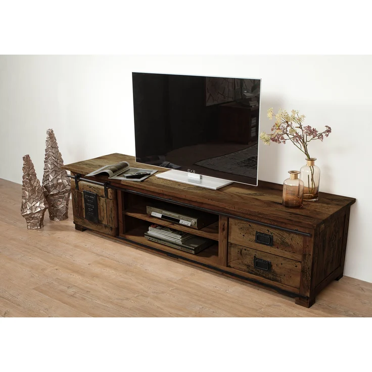 TV-Board Mango 200x55x50 braun lackiert RAILWAY #436 – Bild 3