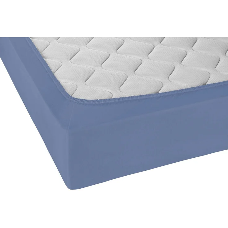 Castell Jersey-Stretch-Spannbetttuch, Blau, 1x 90x190 cm - 100x200 cm, 90x200 cm – Bild 3
