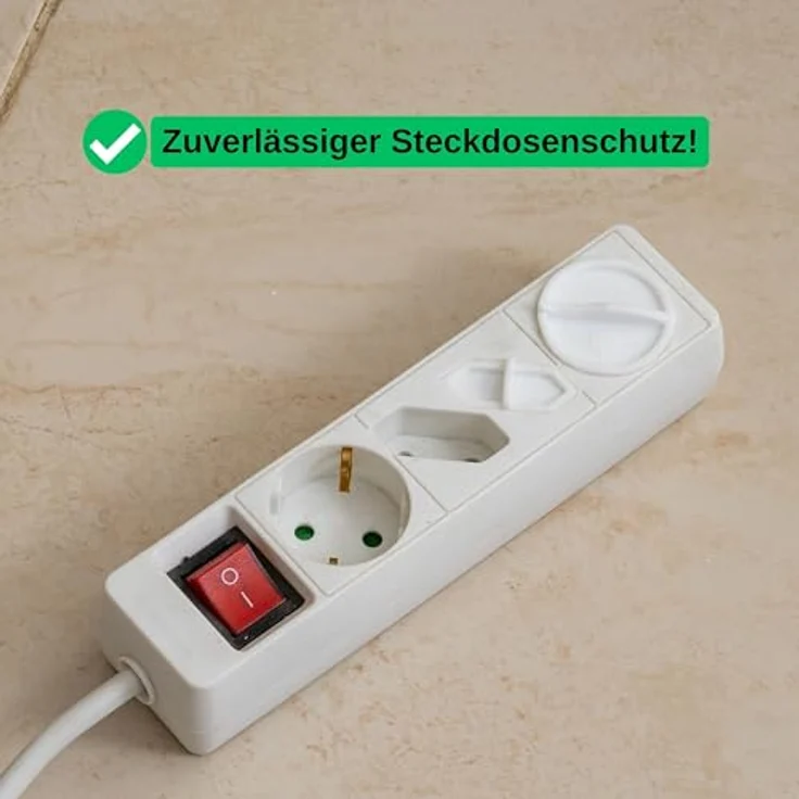 Steckdosen Abdeckung, 2 Stück, in Weiß, aus Silikon, Steckdosenschutz vor Spritzwasser, Staub, Deckel für Eurostecker Typ C Steckdose, Kappe für Öffnungen von Mehrfachstecker, Möbel Steckdosenleiste – Bild 7