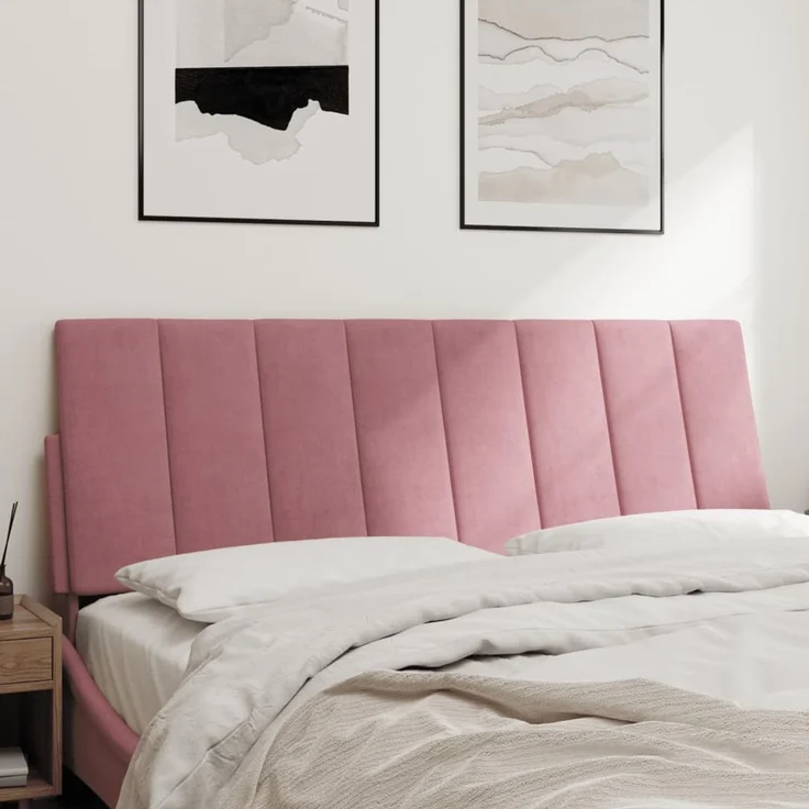 vidaXL Kopfteil-Kissen Rosa 120 cm Samt 374666 – Bild 3