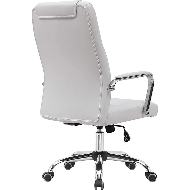 Gardenia Bürostuhl aus Xenon-Kunstleder, verchromt, Weiß, 59 x 67 x 105/113 – Bild 6