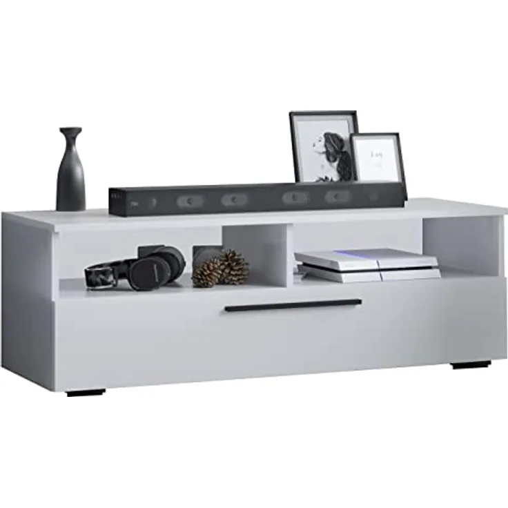 MID.YOU Lowboard, Weiß, Metall, stehend, 115x39x40 cm, Wohnzimmer Möbel mit Klapptüren