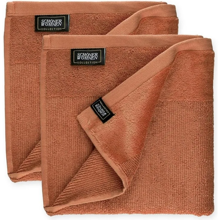 SCHÖNER WOHNEN-Kollektion Handtücher Sense, Frottee (2-St), mit Velourborte, hautschmeichelnde Airtouch Qualität, super weich