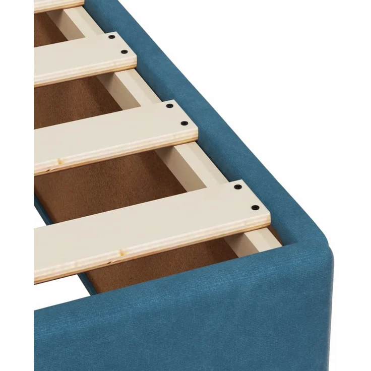 vidaXL Boxspringbett mit Matratze Blau 160x200 cm Samt 3286358 – Bild 11