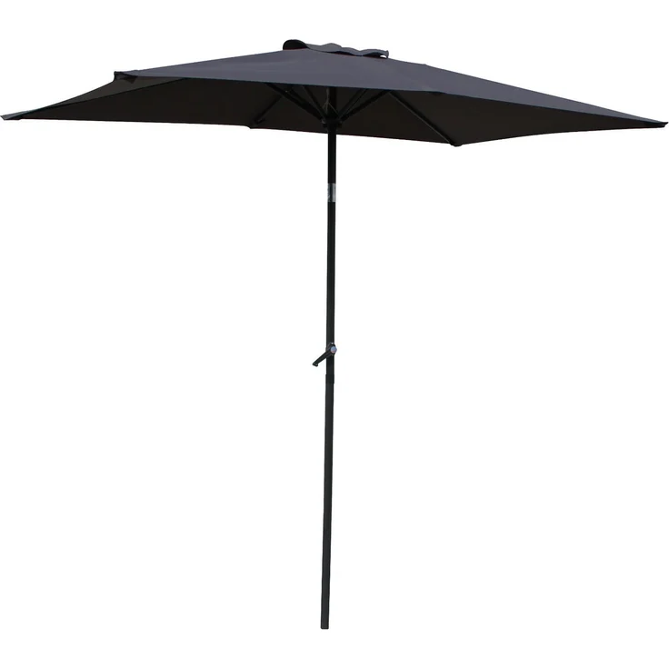 Gardissimo NEW SUNNY Sonnenschirm 210x140cm Gartenschirm Kurbelschirm anthrazit – Bild 1