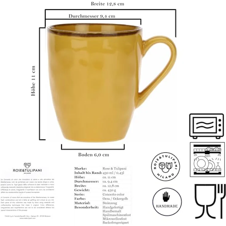 Tasse / Becher 430 ml Concerto Ocra – Bild 4