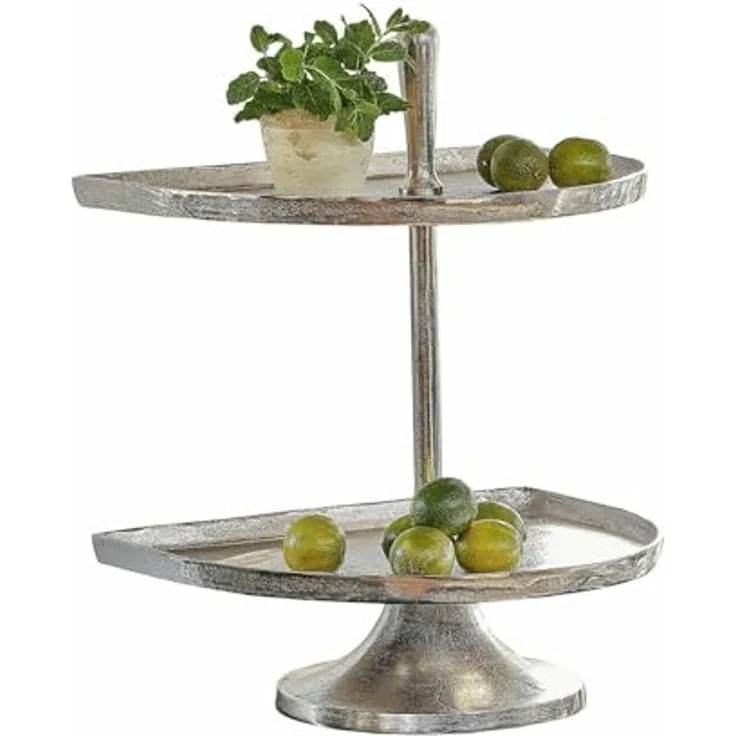 Mirabeau Etagere Etagere Quiralen antiksilber, Aluminiumguss – Bild 1