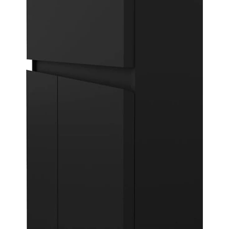 Dmora - Kommode Julienne, Wohnzimmerbuffet, Wohnzimmer-Sideboard, Moderne Küchen-Speisekammer, 80x40 h100 cm, Schwarz – Bild 6