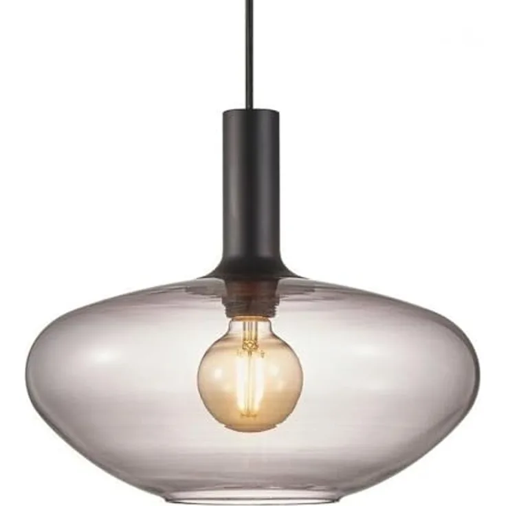 Hängelampe Rauchglas Nordlux Alton 35 schwarz E27