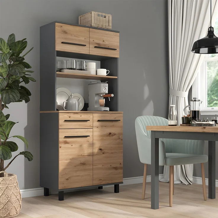 Küchenbuffet Pure Artisan-Eiche/Anthrazit 80.2 x 177 cm Vicco – Bild 3