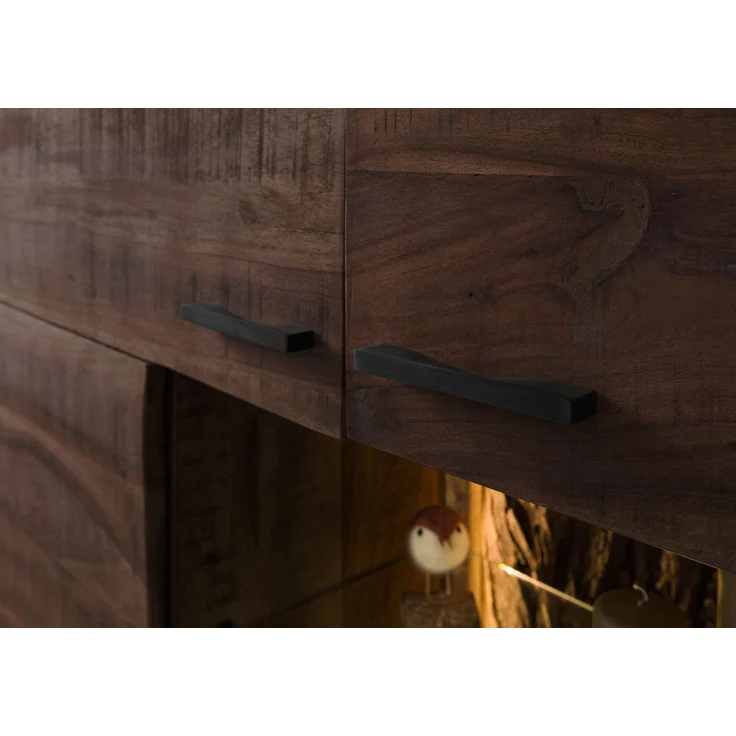 Highboard Akazie 145x40x153 dunkelbraun lackiert BARK #207 – Bild 3