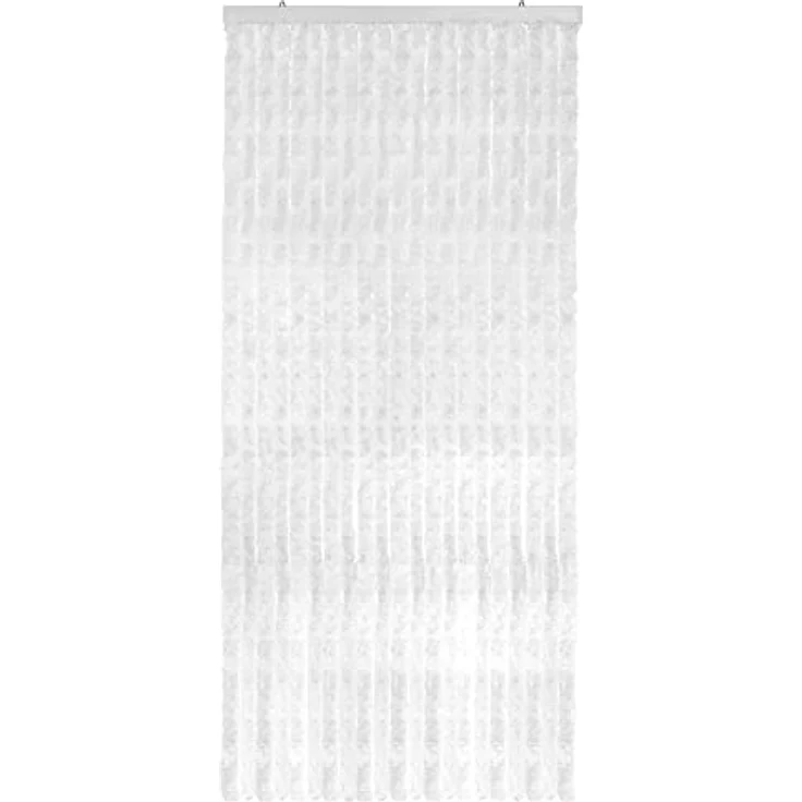 Moritz Flauschvorhang aus Chenille 90 x 220 cm weiß Türvorhang als Fliegenschutz Insektenschutz für Camping Wohnwagen – Bild 4
