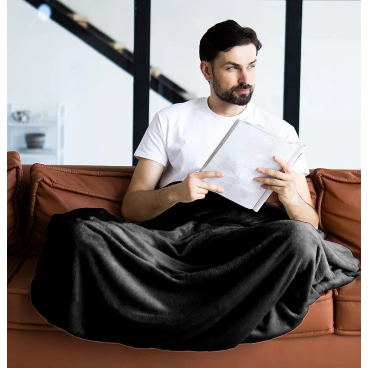 Wohndecke Kuscheldecke super weich & flauschig – warme Fleecedecke, Gräfenstayn, warme Wolldecke, Sofadecke & Tagesdecke - Überwurf Sofa, Couch – Bild 6
