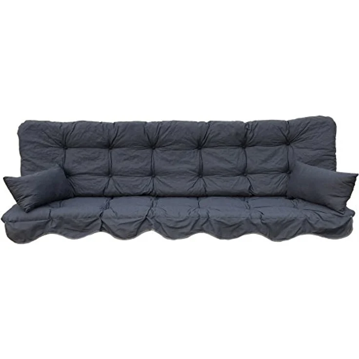 Kühnemuth Auflagekissen Auflagen Set für Hollywoodschaukeln Sitzkissen 180x50 cm Design 921 – Bild 2