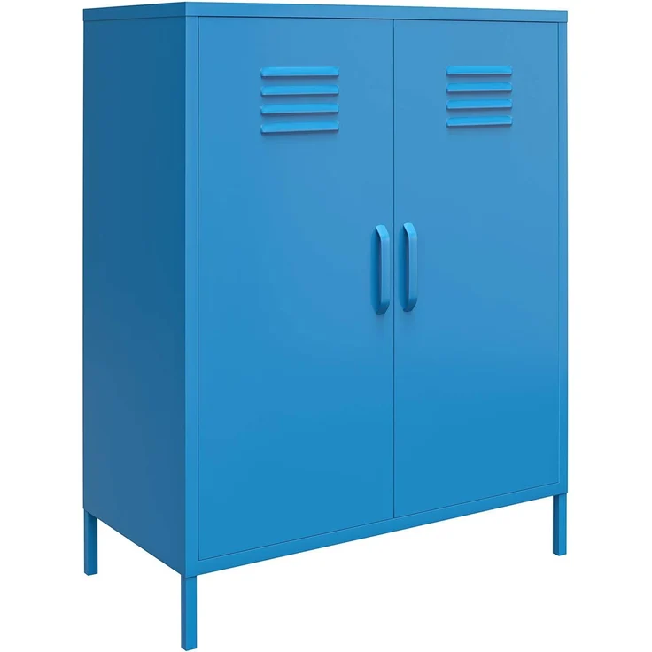 DHP Furniture Dorel Home Novogratz Cache, Metall, Schließfach, Aufbewahrung, Blau, Einheitsgröße