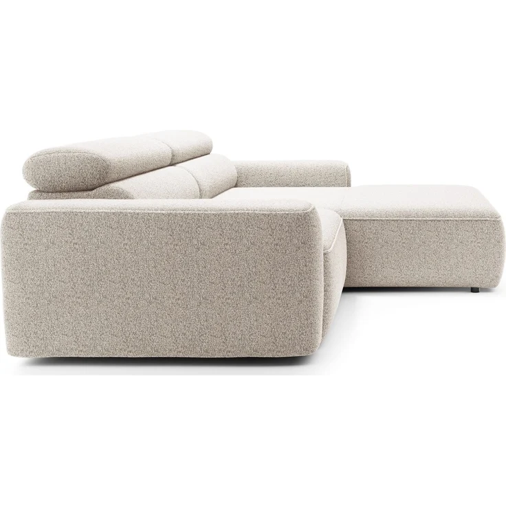 Selsey 'Fando' Ecksofa mit Schlaffunktion, L-Form, 4-Sitzer, Flechtstoff Hellbeige, 252 cm, rechts – Bild 6