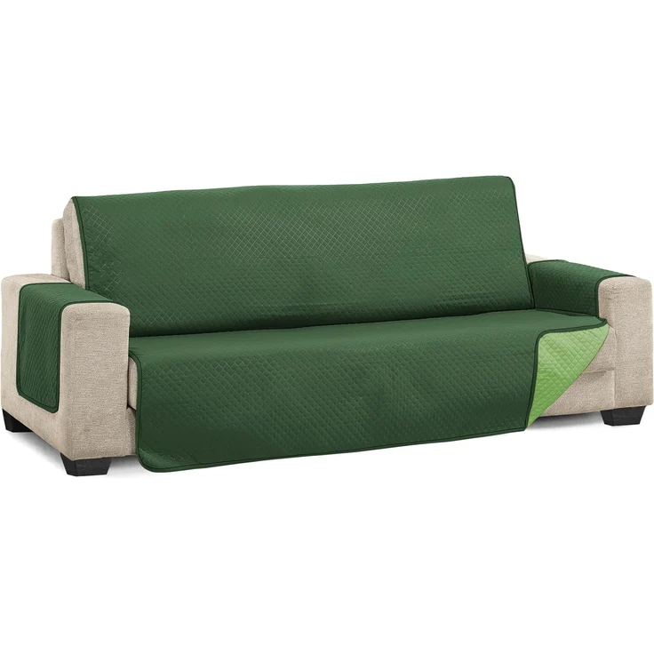 Martina Home Sofaüberwurf gepolstert, Grün/Flasche, 2-Sitzer (Diamond)