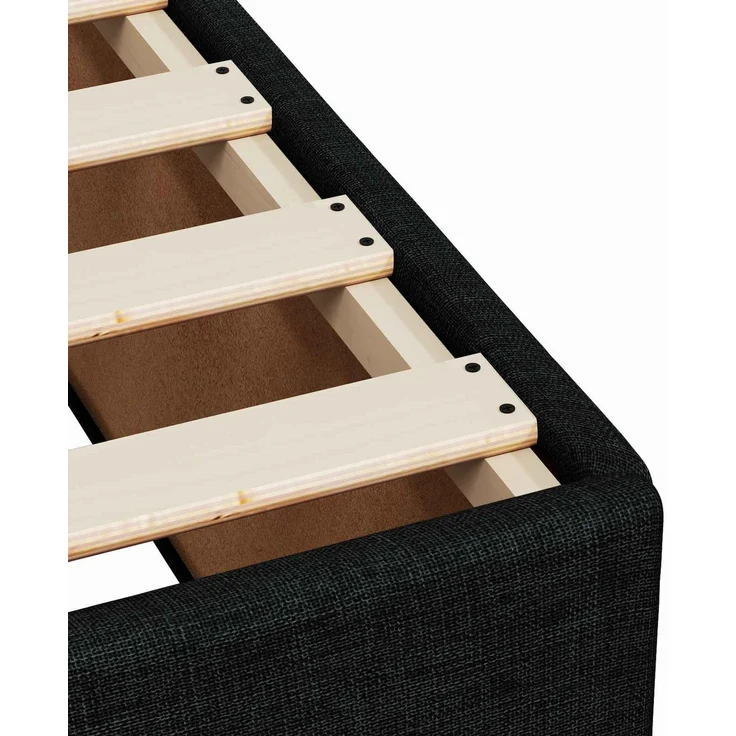 vidaXL Boxspringbett mit Matratze Schwarz 100 x 200 cm Stoff 3450413 – Bild 10