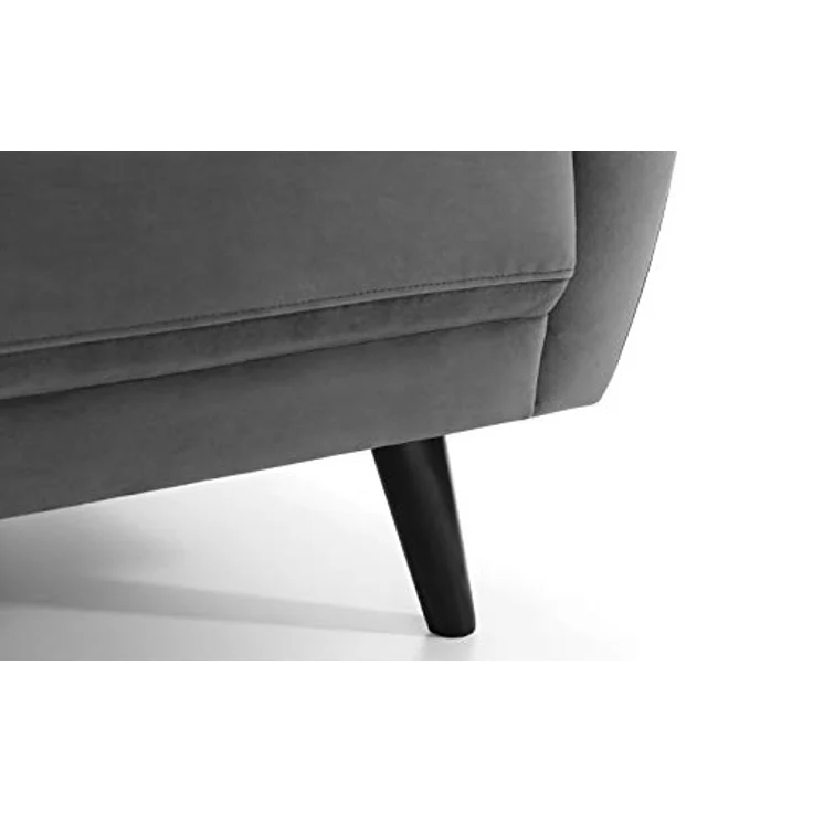 Julian Bowen Monza Sofabett aus dunkelgrauem Samt – Bild 8