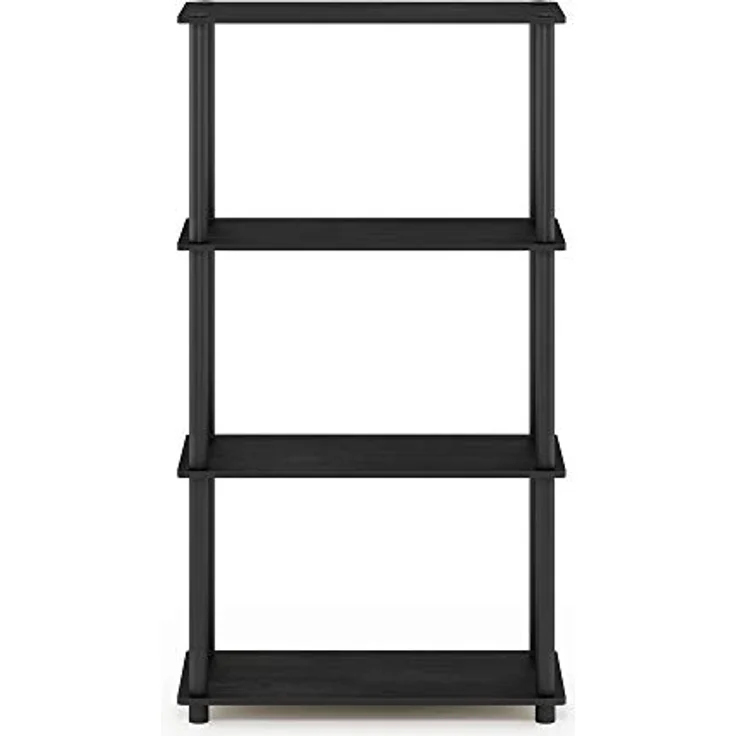 Furinno 4-Ebenen Mehrzweck-Regal, holz, Americano/Schwarz, 29. 46x59. 94x109. 86 cm – Bild 7