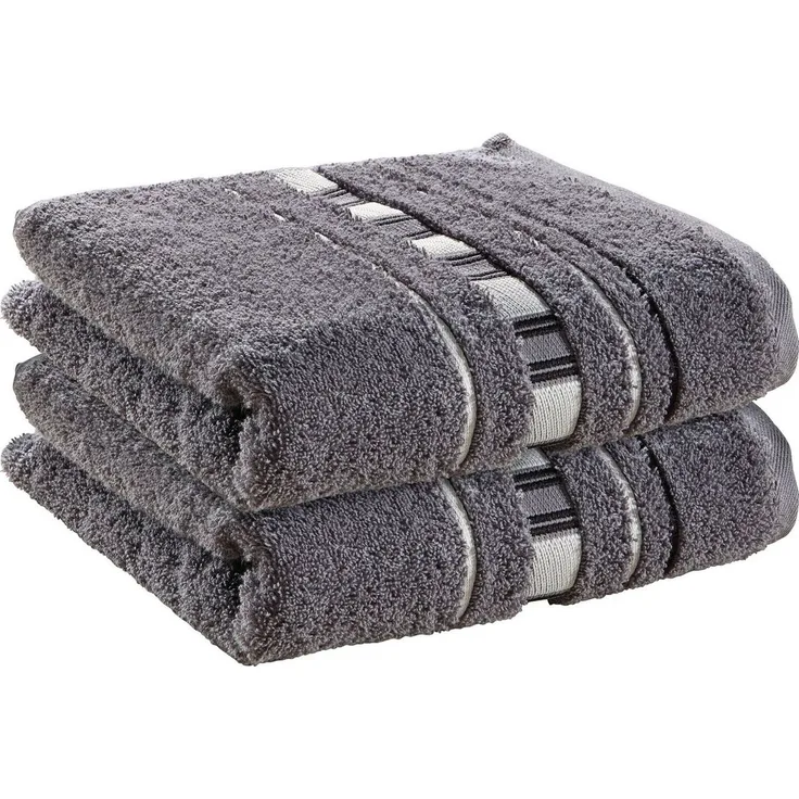 Erwin Müller Handtuch Handtuch "Achern" 2er-Pack, Frottier, Walk-Frottier Uni