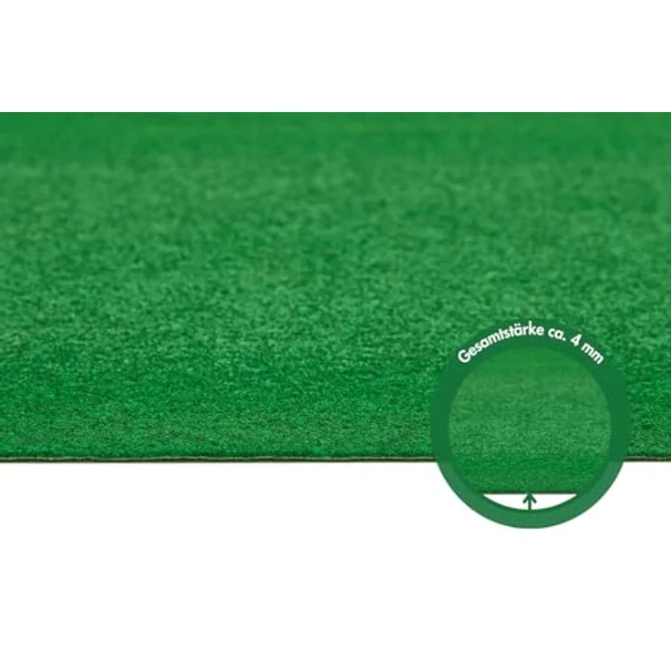andiamo Kunstrasen Outdoor wasserdurchlässig, Rasenteppich wetterfest, Drainage-Noppen, UV-beständig, für Balkon und Garten, Farbe:Grün, Größe:200x300 cm – Bild 7