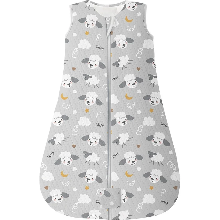 Yoofoss Schlafsack Baby Winter 2.5 Tog - 67cm/0-6 Monate Winterschlafsack Baumwolle Babyschlafsack Warm für Jungen Mädchen Alpakagrau