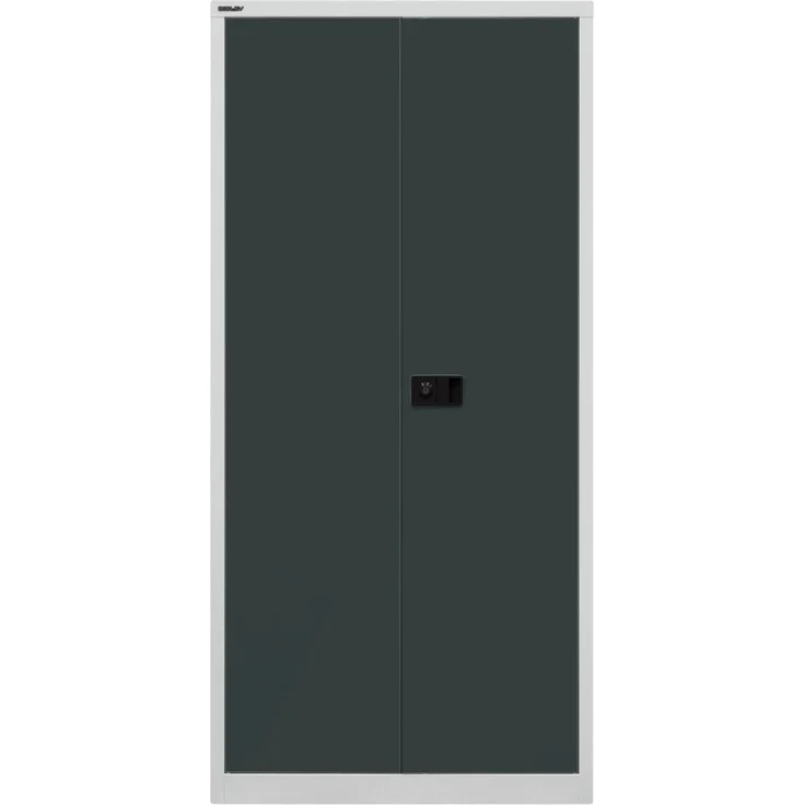 Bisley 'Universal' Flügeltürenschrank, Anthrazit / Lichtgrau, 195 x 40 x 60 cm, Garderobeneinsatz – Bild 3