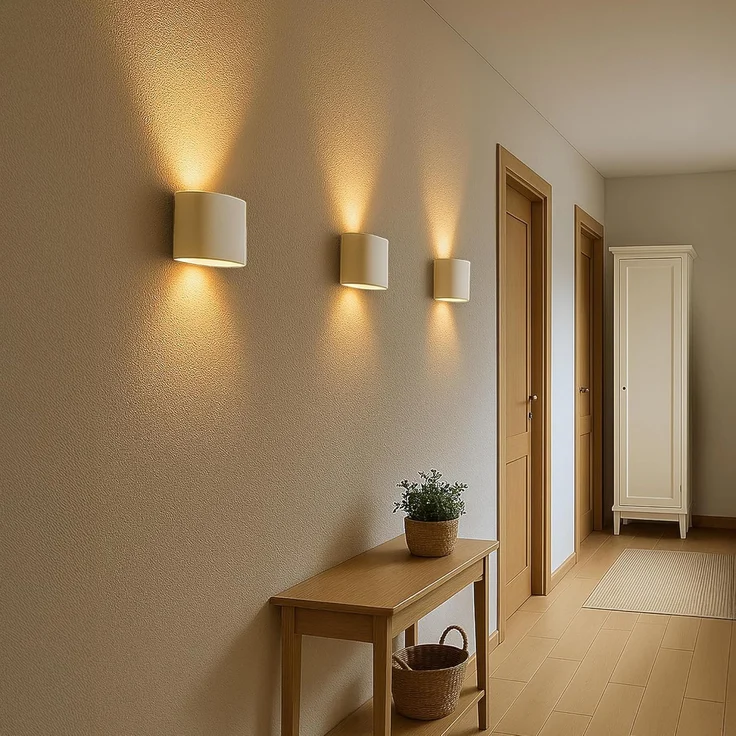 SSC-LUXon LED Wandleuchte JOBERO Wandlampe weiß gold Up & Down mit G9 LED warmweiß 3W, Warmweiß – Bild 4