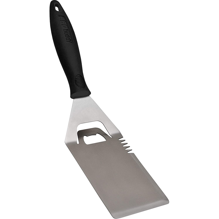 ABC Grillbesteck-Set, 3-teilig, aus Edelstahl, mit Gabel, Zange und Wender – Bild 2